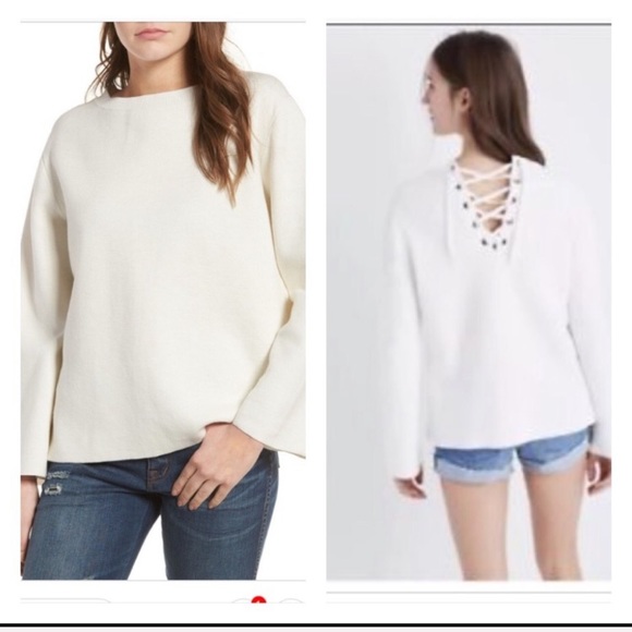 Madewell Sweaters - NWT Madewell Lace Up Back Sweater